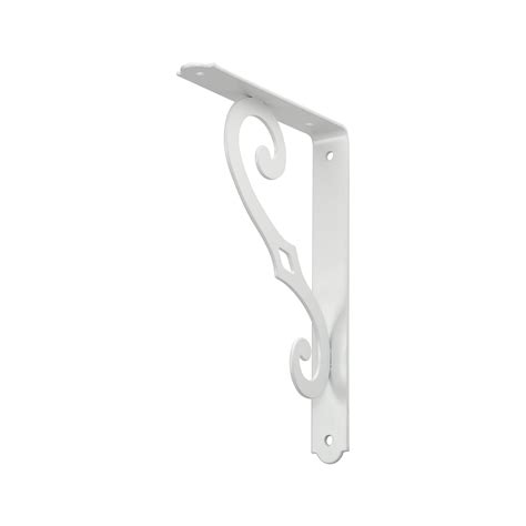 metal shelf brackets white|white decorative shelf brackets.